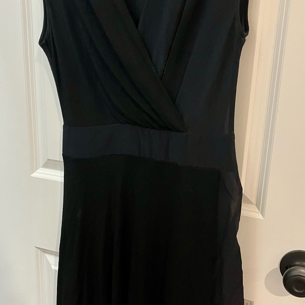 All Saints Black Sleeveless V-Neck Sheath Dress